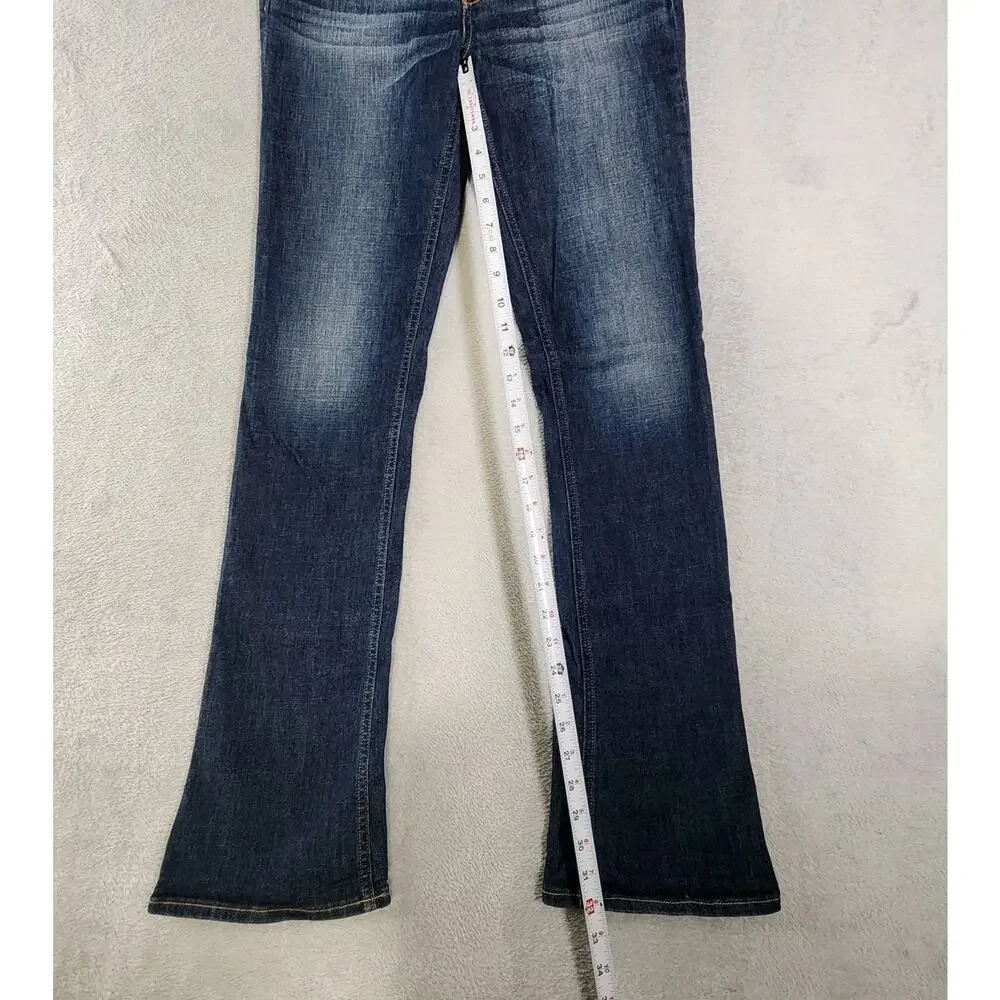 Hollister Bootcut Jeans Low Rise Dark Was Bkue Denim Womens Size 29 Long - Picture 7 of 10